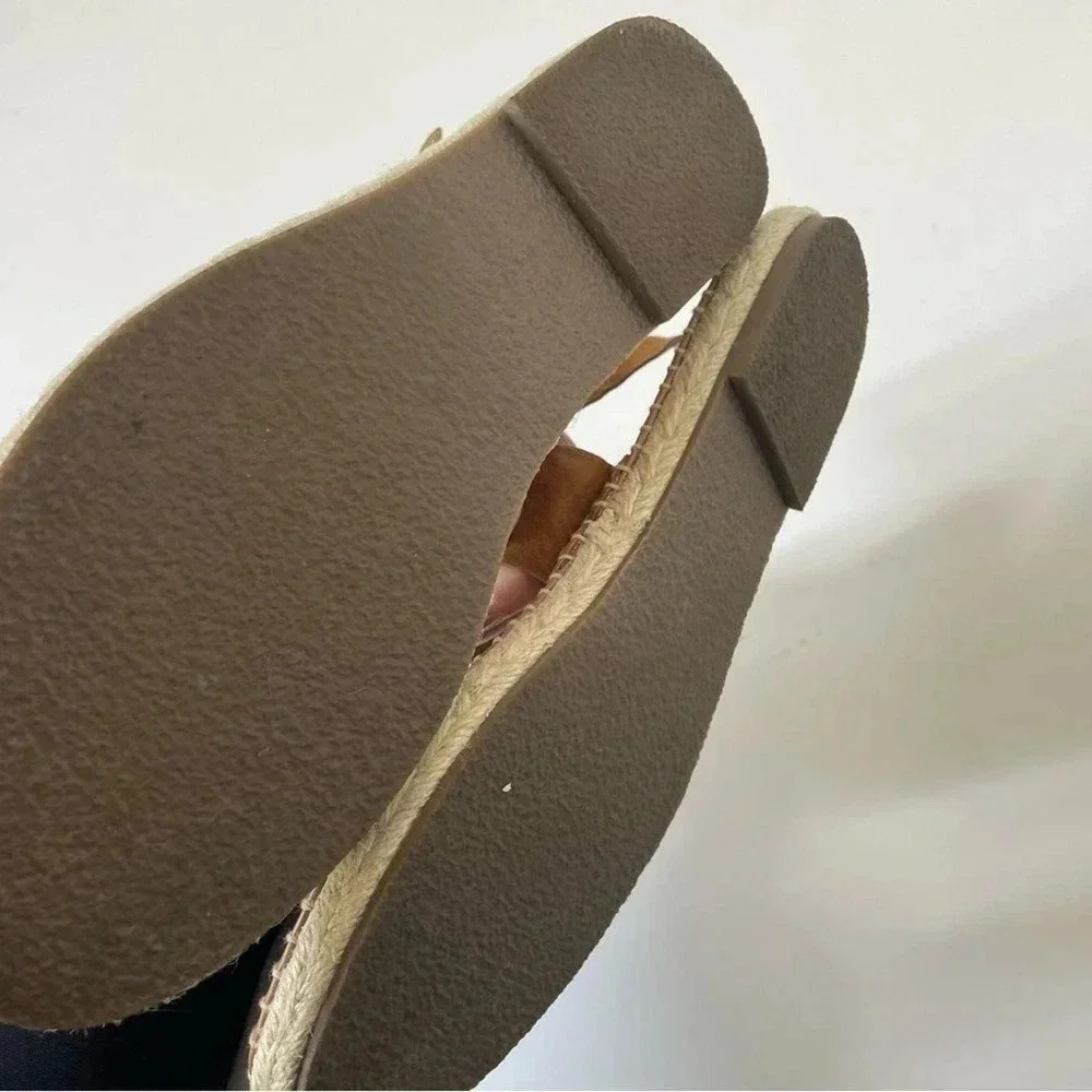 Steve Madden Ethan Tan Suede Espadrille Sandal Size 8